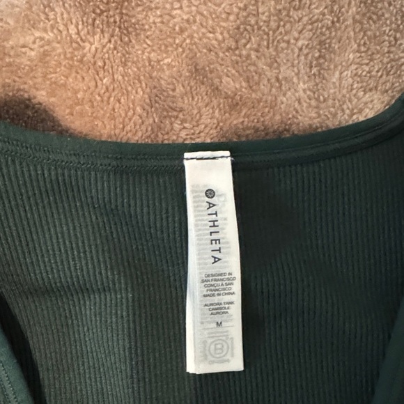 Athleta Dark Green V-Neck Tank Top - Picture 4 of 5